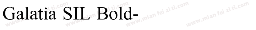 Galatia SIL Bold字体转换